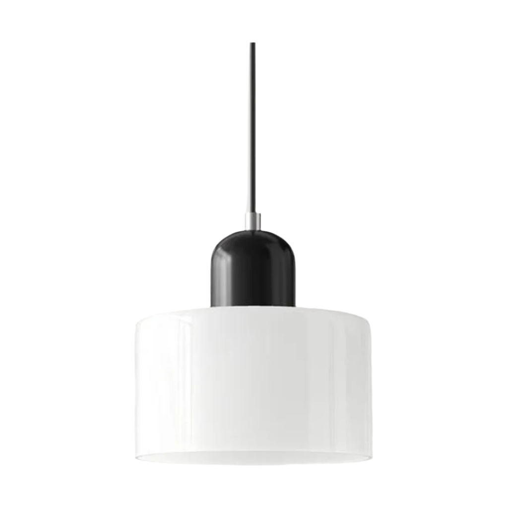 Lampada a sospensione in vetro – Elegante lampada cilindrica per ambienti accoglienti