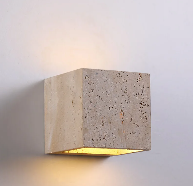 StoneBloc Lampada da Parete Esterna – Lampada da Parete in Aspetto Pietra Naturale per Giardino, Corridoio & Bagno