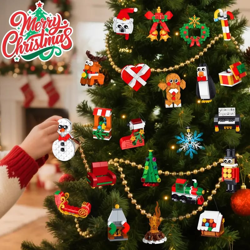 CraftVent | 24 Giorni di Natale Countdown Ornamenti Set da Costruzione Calendario dell'Avvento