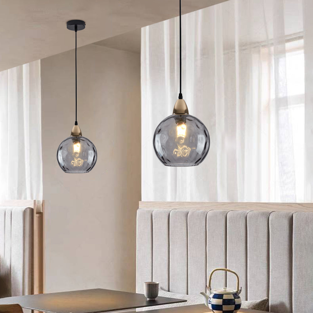 Lampade a sospensione in vetro effetto onda d'acqua