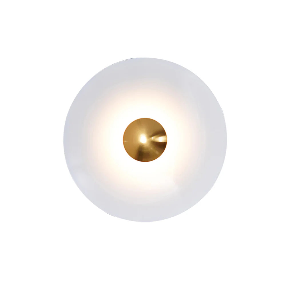 Lampada da Parete in Ferro a Disco Moderno