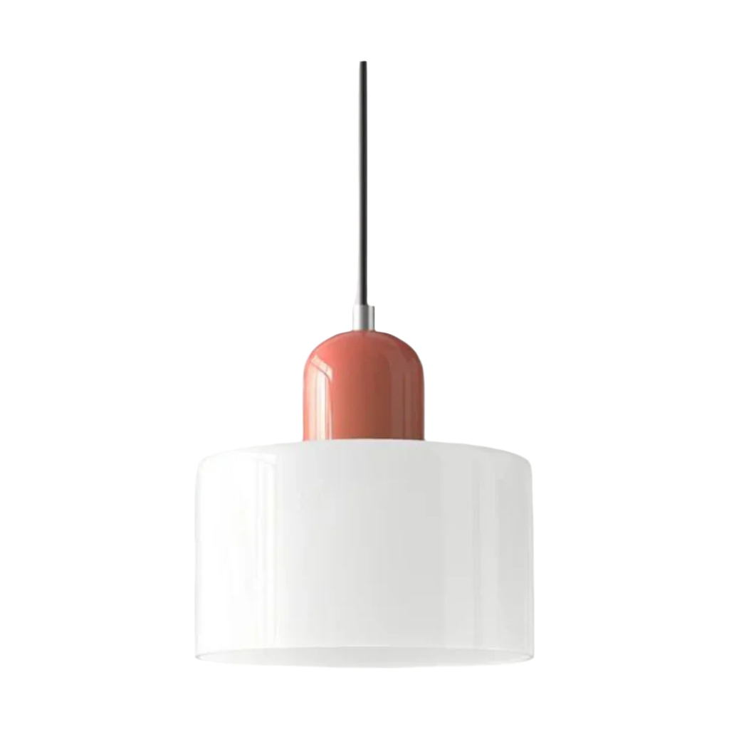 Lampada a sospensione in vetro – Elegante lampada cilindrica per ambienti accoglienti