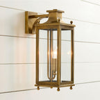 Lampada da Parete da Esterno in Ottone e Vetro