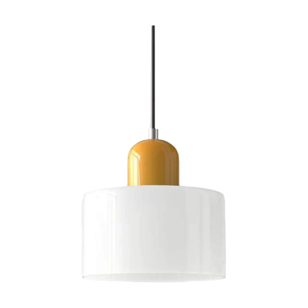 Lampada a sospensione in vetro – Elegante lampada cilindrica per ambienti accoglienti