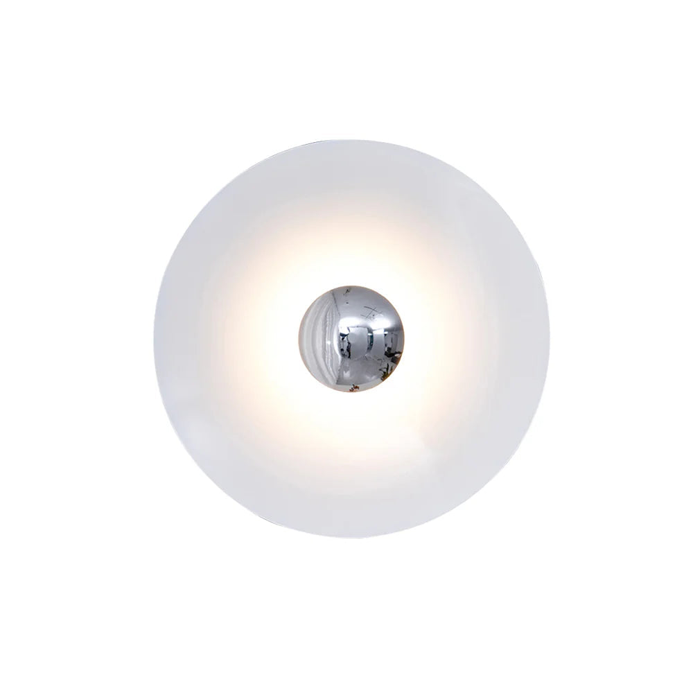 Lampada da Parete in Ferro a Disco Moderno