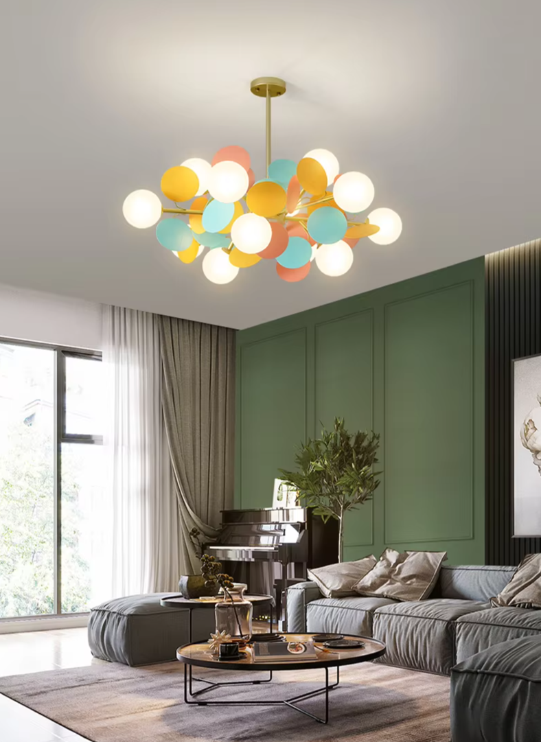 NatureGlow Lampadario a Rami Colorati
