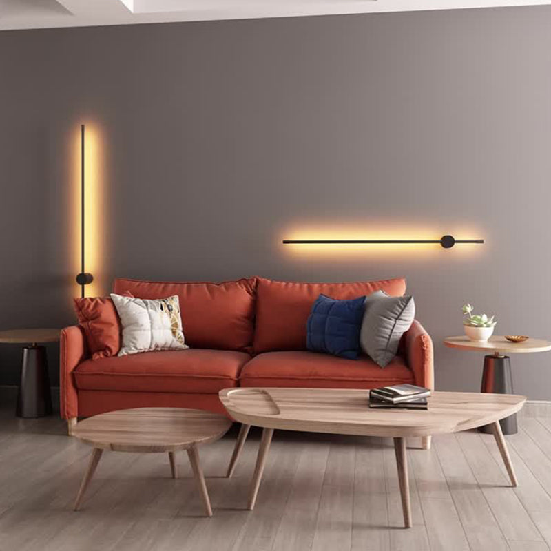 Ray Minimalista LED Applique da Interni Nero
