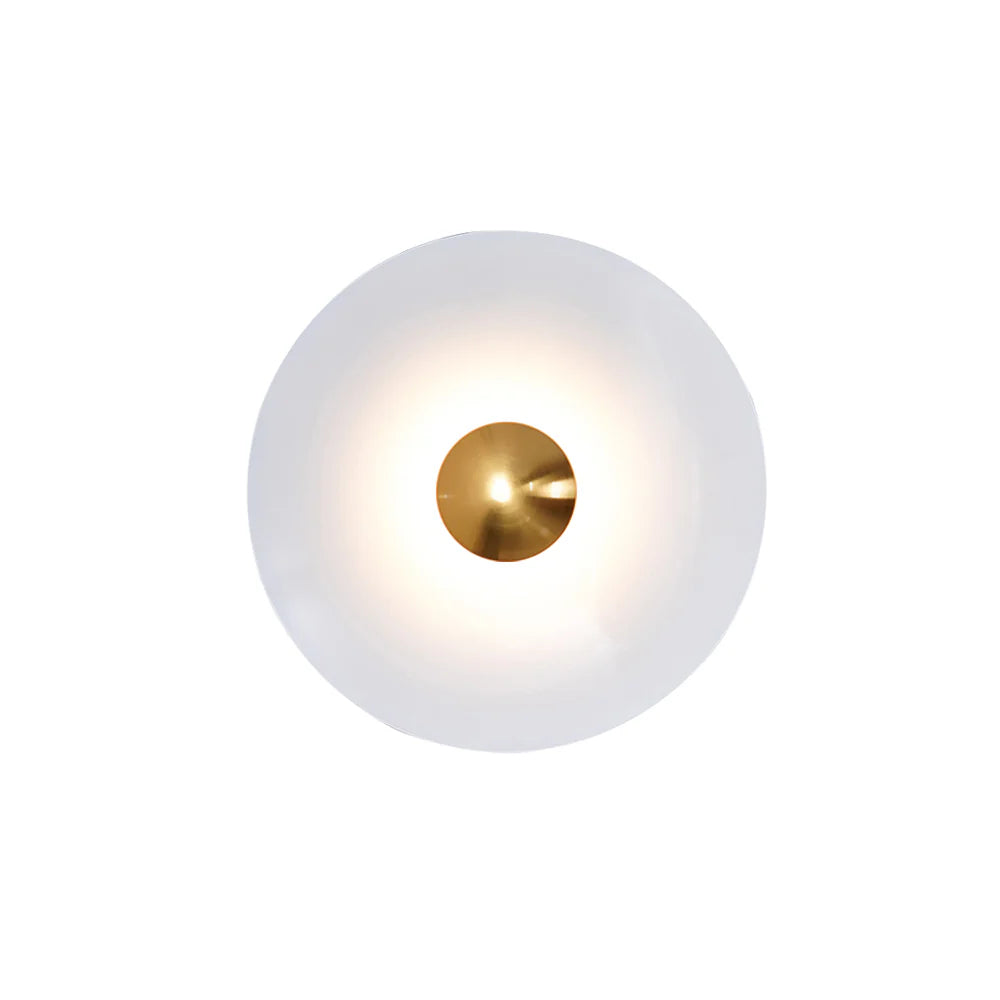 Lampada da Parete in Ferro a Disco Moderno