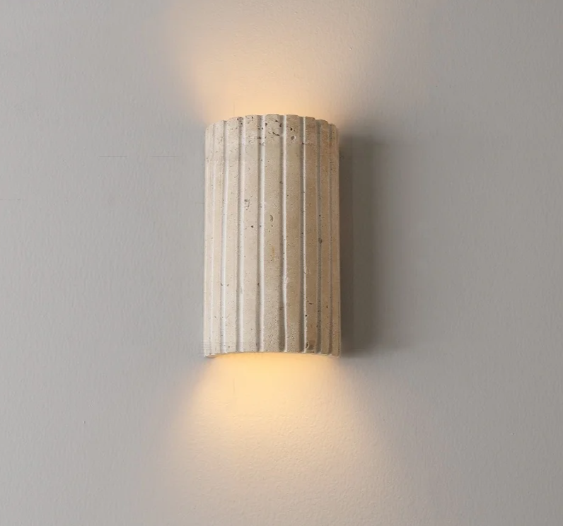 TerraLume Wabi-Sabi Travertino Lampada da Parete LED
