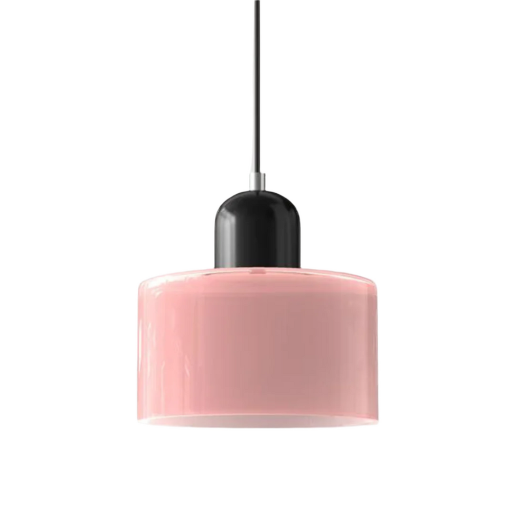 Lampada a sospensione in vetro – Elegante lampada cilindrica per ambienti accoglienti