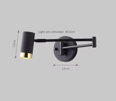LUXARM Lampada da Parete Regolabile con Braccio Lungo