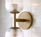 Luce da Parete in Vetro e Metallo Haze