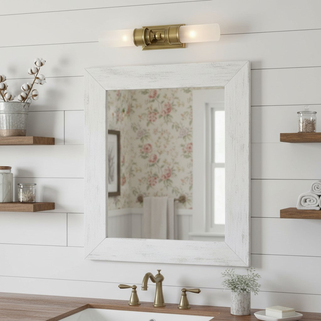 Applique da Bagno Contemporanea a Tubo in Vetro Doppio Elite