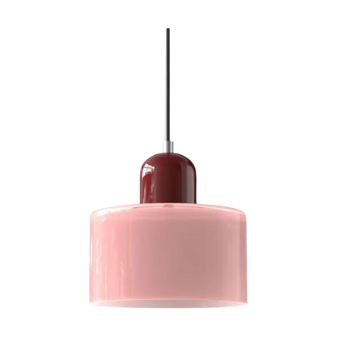Lampada a sospensione in vetro – Elegante lampada cilindrica per ambienti accoglienti