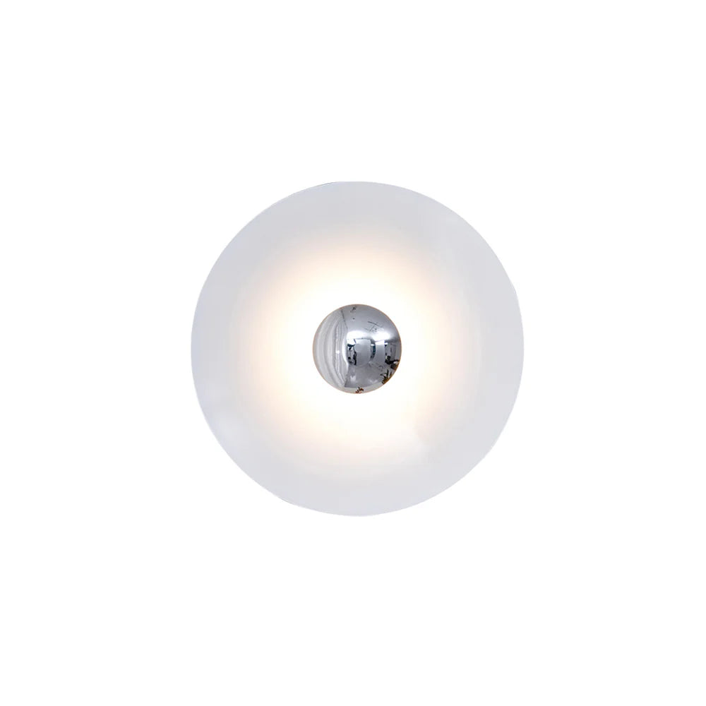Lampada da Parete in Ferro a Disco Moderno