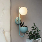Sfera 1-Luce Scatola di Stoccaggio Vaso da Piante Decorazione Applique Lampade