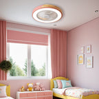 Ventilatori da soffitto in legno contemporanei con luci LED