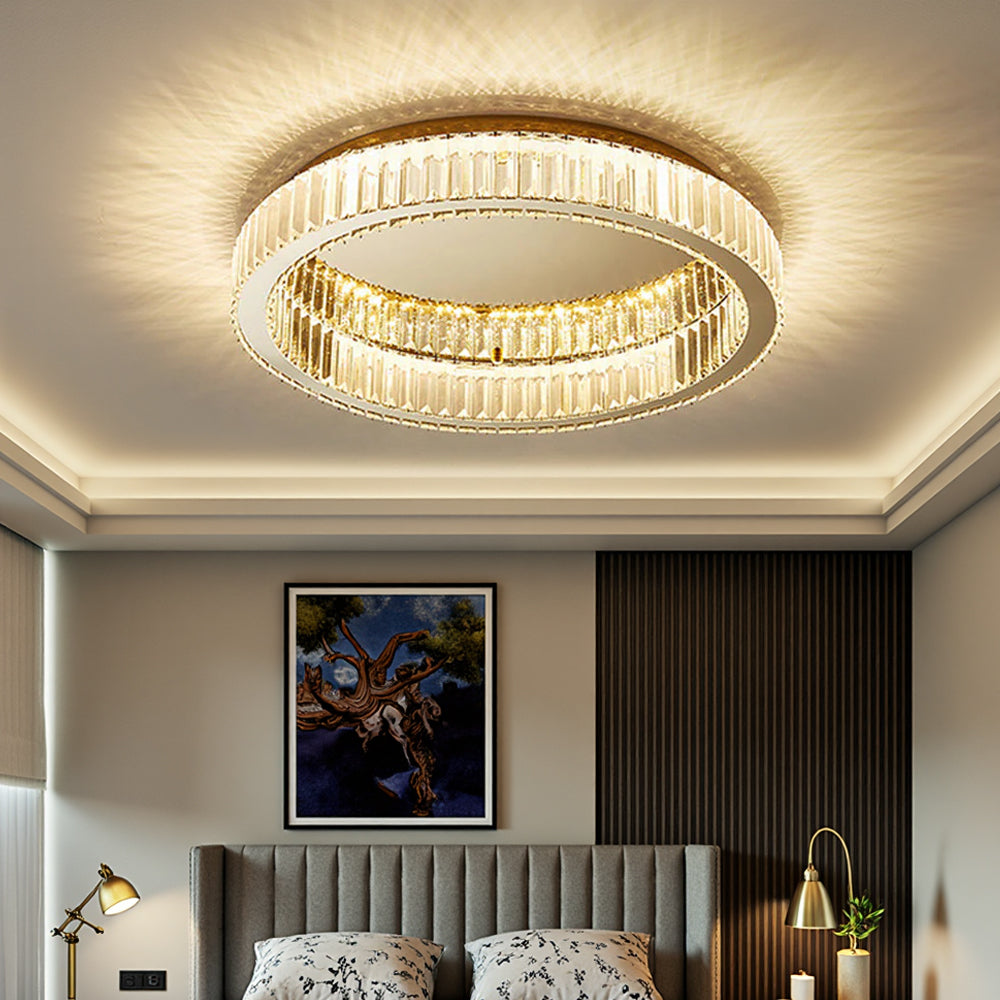 Moderna Creativa Lampada da Soffitto Rotonda in Cristallo
