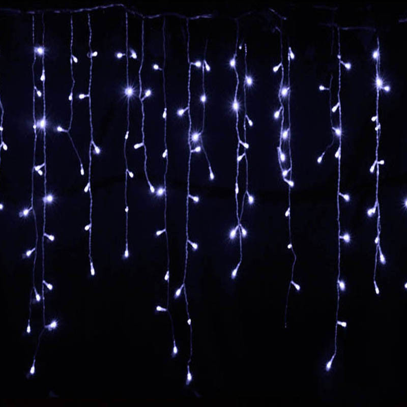 Illuminazione Natalizia a LED con Ghiaccioli e Cielo Stellato – Tenda di Luce per Esterni