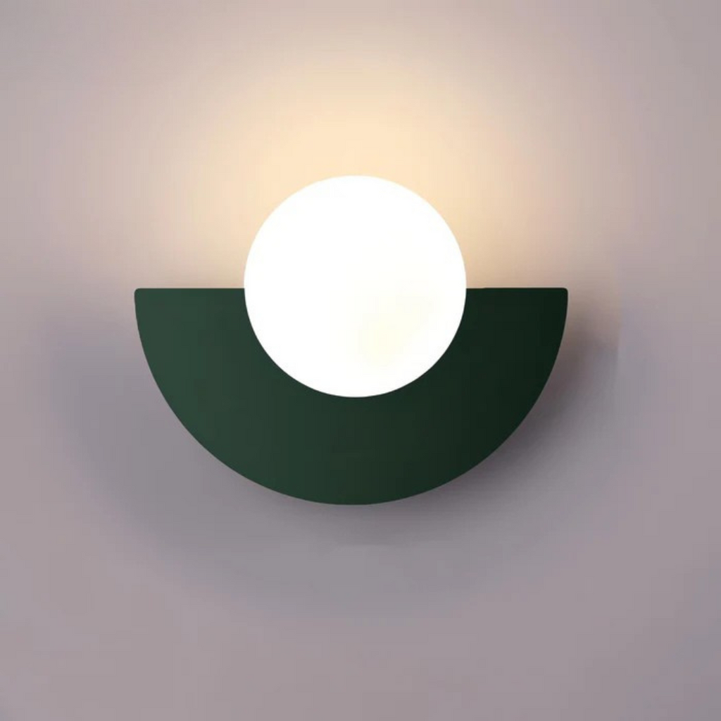 Applique da parete in vetro a sfera minimalista moderna LED 1 luce