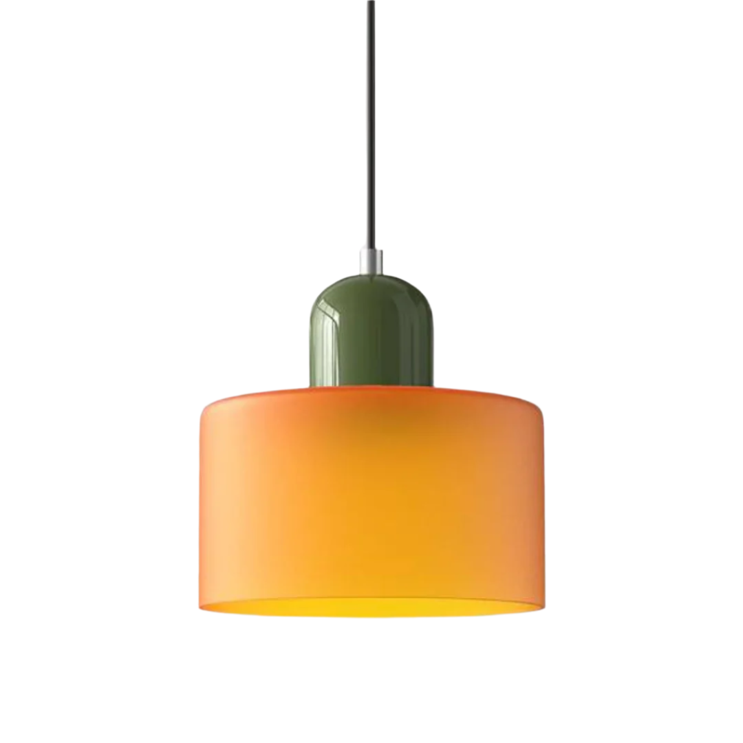 Lampada a sospensione in vetro – Elegante lampada cilindrica per ambienti accoglienti
