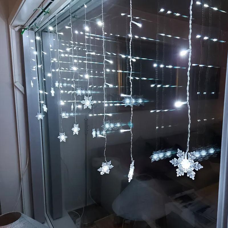 Illuminazione a LED per tende di Natale – Illuminazione decorativa e riutilizzabile per feste