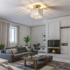 GlareFusion Moderno Lampadario a Soffitto in Vetro Cristallo LED Nordico