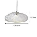 Lampada a sospensione a forma di nuvola minimalista moderna in vetro con 1 luce per soggiorno