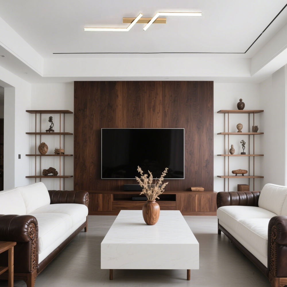 Moderna Semplice Luce da Soffitto LED in Alluminio Nero