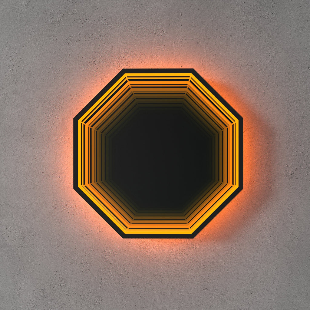 Specchio Luminoso Ottagonale 3D