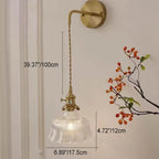 Applique da muro in vetro di rame con fiore minimalista moderno nordico a 1 luce
