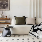 Fodere per Cuscini con Bordo Nero in Stile Retro Francese