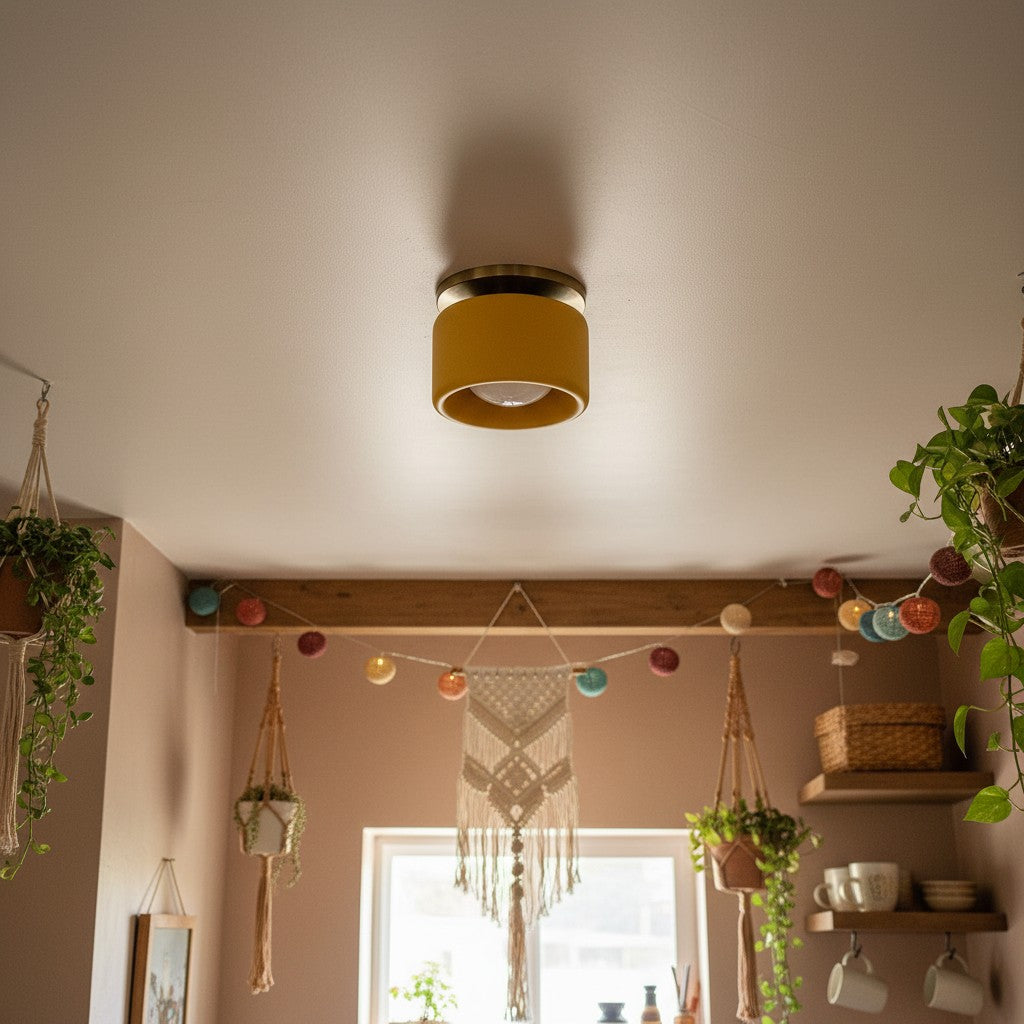 Lampada da soffitto a tamburo in porcellana