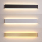 Applique Minimalista Arisha Nero/Bianco/Oro Rettangolare Bagno