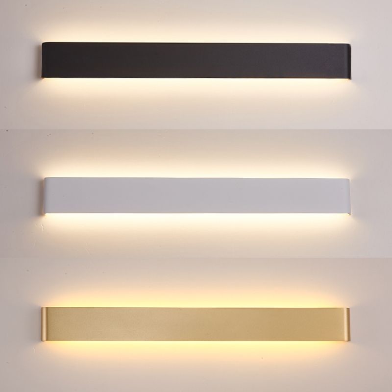 Applique Minimalista Arisha Nero/Bianco/Oro Rettangolare Bagno