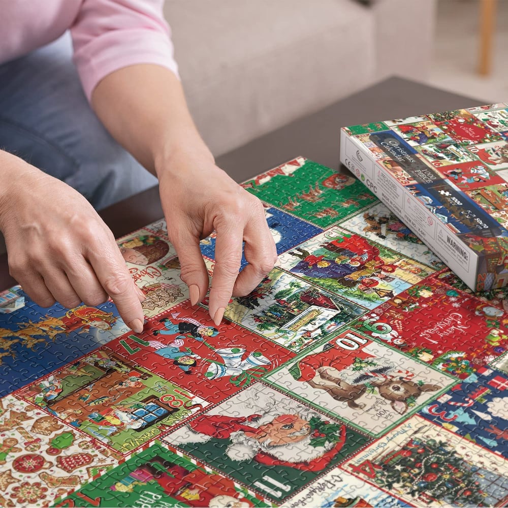 PuzzleJoy Calendario dell'Avvento Puzzle | Unico puzzle da 1000 pezzi per divertimento quotidiano!