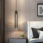 Lampada a sospensione in vetro designer di ottone di giugno fumé