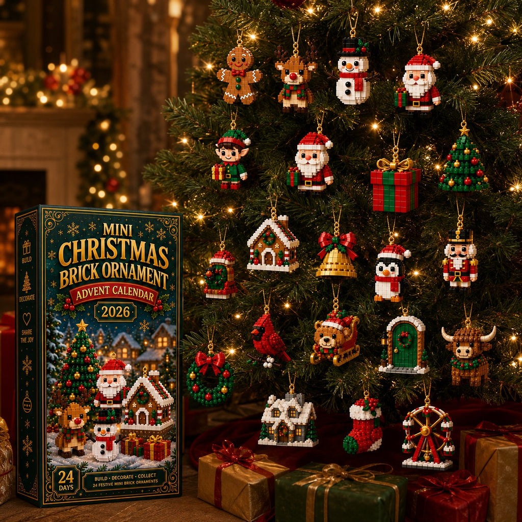 ⏳ Ultimo giorno per risparmiare il 49% – 🎄 Calendario dell'Avvento Mini Decorazioni di Natale da 24 Giorni | 24 design festivi unici e costruibili con anelli per appendere—perfetti per decorare alberi di Natale, ghirlande e allestimenti festivi 🧱