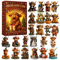 HighlandJoy | Calendario dell'Avvento 3D Mucca delle Highlands 2025 Esperienza Natalizia Unica 24 Figure