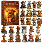 HighlandJoy | Calendario dell'Avvento 3D Mucca delle Highlands 2025 Esperienza Natalizia Unica 24 Figure