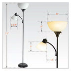 Lampada da Terra LED con Due Fonti di Luce – Lampada da Terra con Luce di Lettura