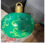 Palla di Natale Gonfiabile 60 cm – Decorazione Natalizia in PVC Resistente alle Intemperie per Esterni