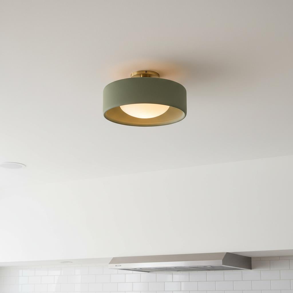 Lampada da soffitto a tamburo in porcellana