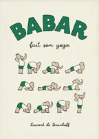 Babar Wall fa il suo yoga Wall Art di Jean de Brunhoff
