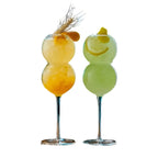 Set di 2 Bicchieri in Vetro a Forma di Sfera – Eleganti e Decorativi | Perfetti per la Casa e Occasioni Speciali