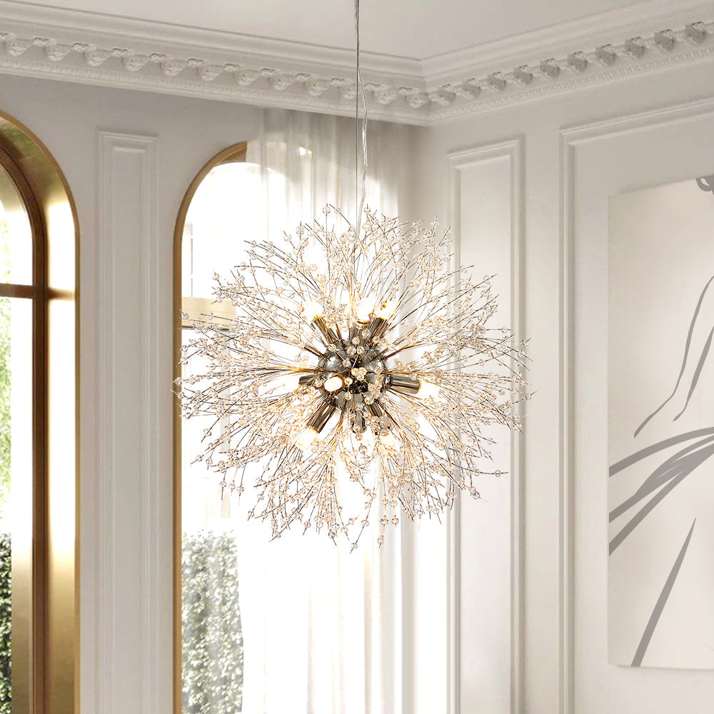 Lampada Sputnik Moderna Unica in Cristallo con 9 Luci