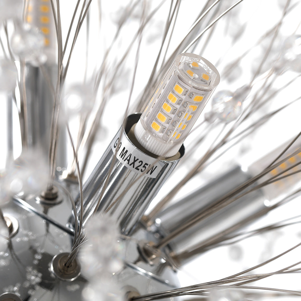 Lampada Sputnik Moderna Unica in Cristallo con 9 Luci
