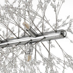 Lampadario Moderno Lineare in Cristallo a 9 Luci