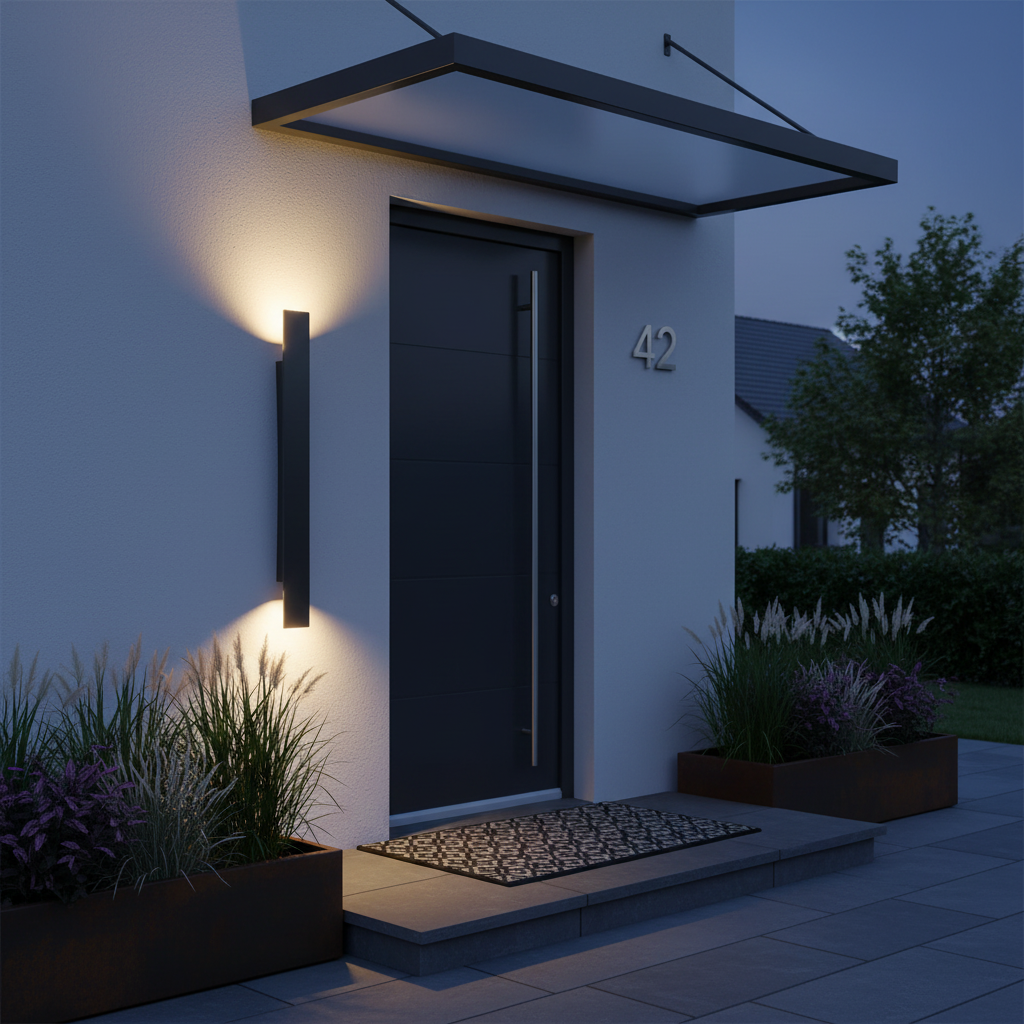 Selvik | Moderno Faretto da Esterno in Alluminio con Classe di Protezione IP65 in Quattro Lunghezze per Giardino, Patio e Viale