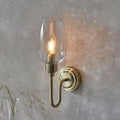 Applique da Parete Art Deco in Ottone e Vetro Island